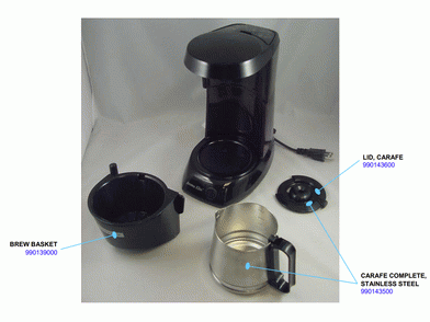 Diagram Diagram and Parts List for HDC500CS  Hamilton Beach Coffee Maker
